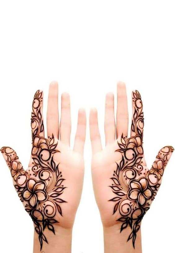 Mehndi design front hand
