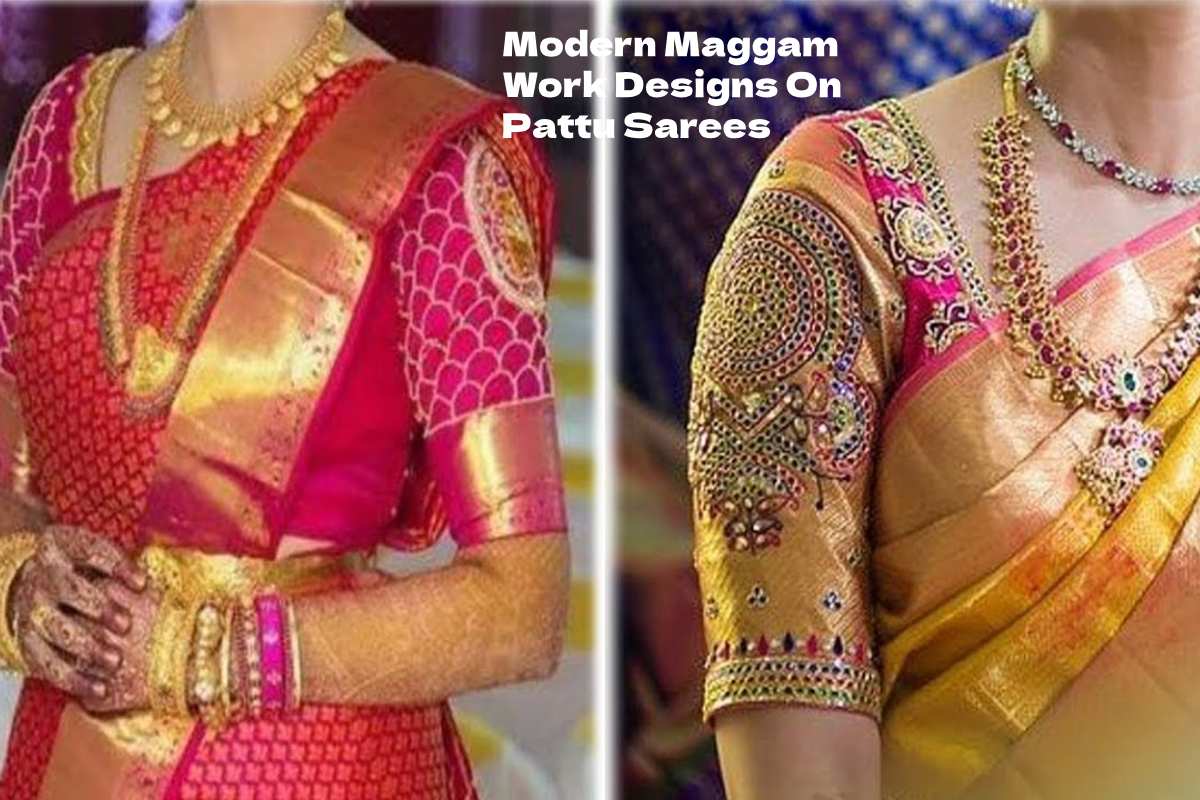 Modern Maggam Work Designs On Pattu Sarees