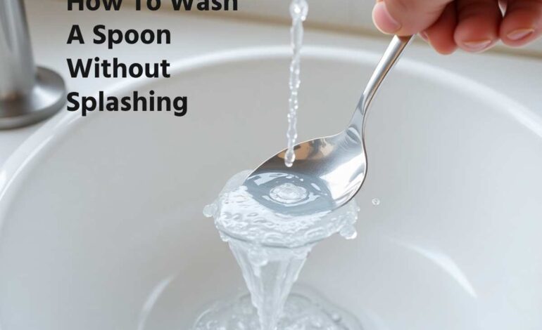 How To Wash A Spoon Without Splashing