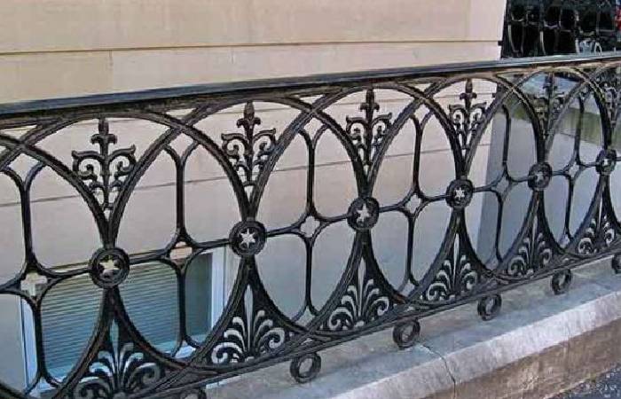 Floral Motifs Modern Steel Railing Design For Balcony