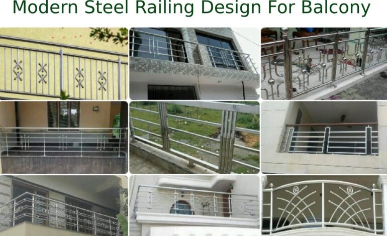 Modern Steel Railing Design For Balcony